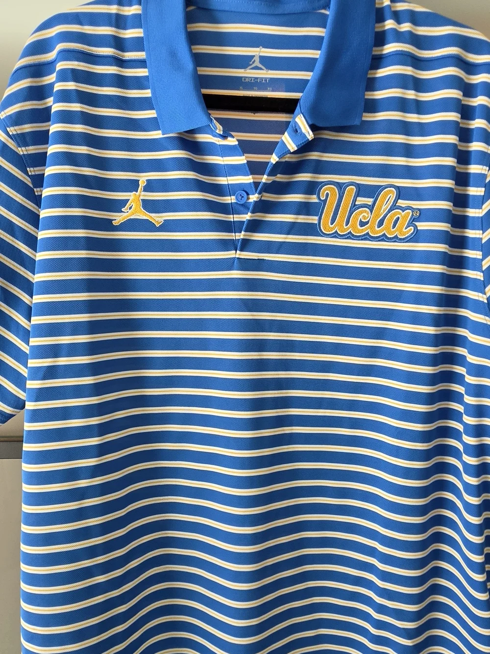UCLA Jordan Blue & White Striped Polo
